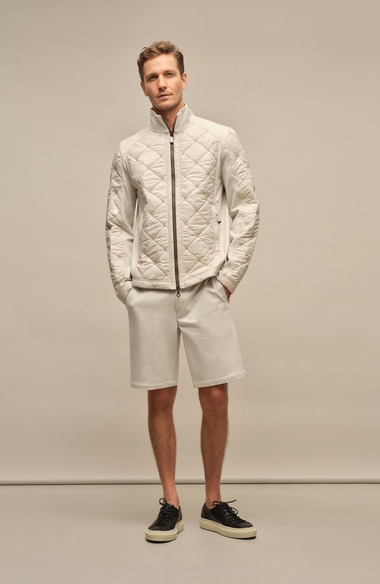 Bermuda Shorts Made from Italian Felpa – Lightweight, Elastic, and