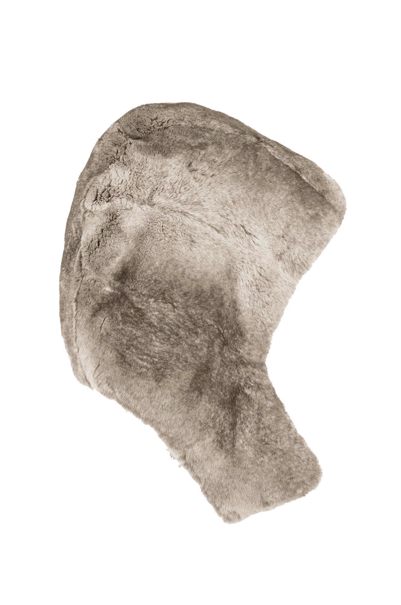 Loden hood with rex rabbit fur