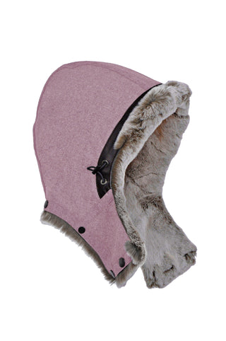 Loden hood with Rex Rabbit Fur