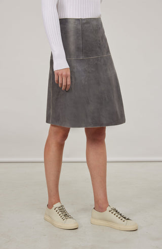 Milly Leather Skirt