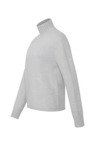 Hana knitted sweater with stand-up collar