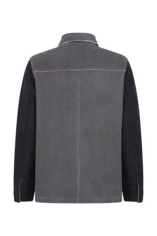 Leather jacket with loden sleeves Yoshi Multi EL