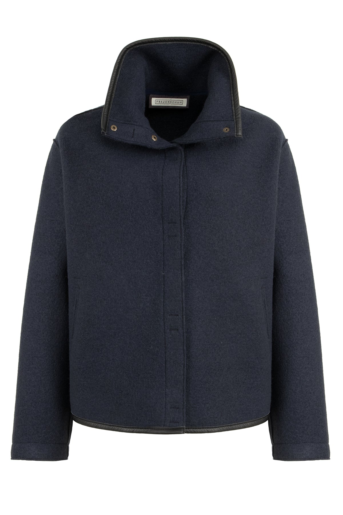 Delia Boiled Wool Cape Jacket