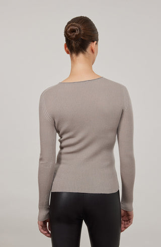Avril Rubino Knit Crewneck Shirt