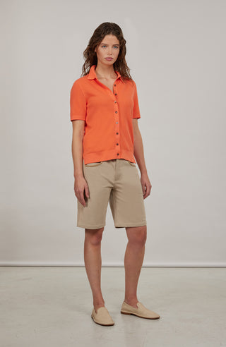 Myla Cotton Pique Polo Shirt