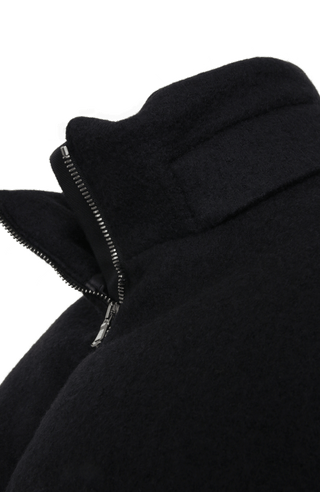 Detailansicht der Damen-Daunenjacke aus Loden, Modell 725720 Alpine-LA, Farbe: 01 0 black