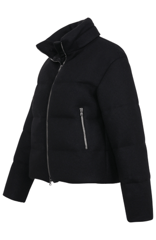 Seitenansicht der Damen-Daunenjacke aus Loden, Modell 725720 Alpine-LA, Farbe: 01 0 black