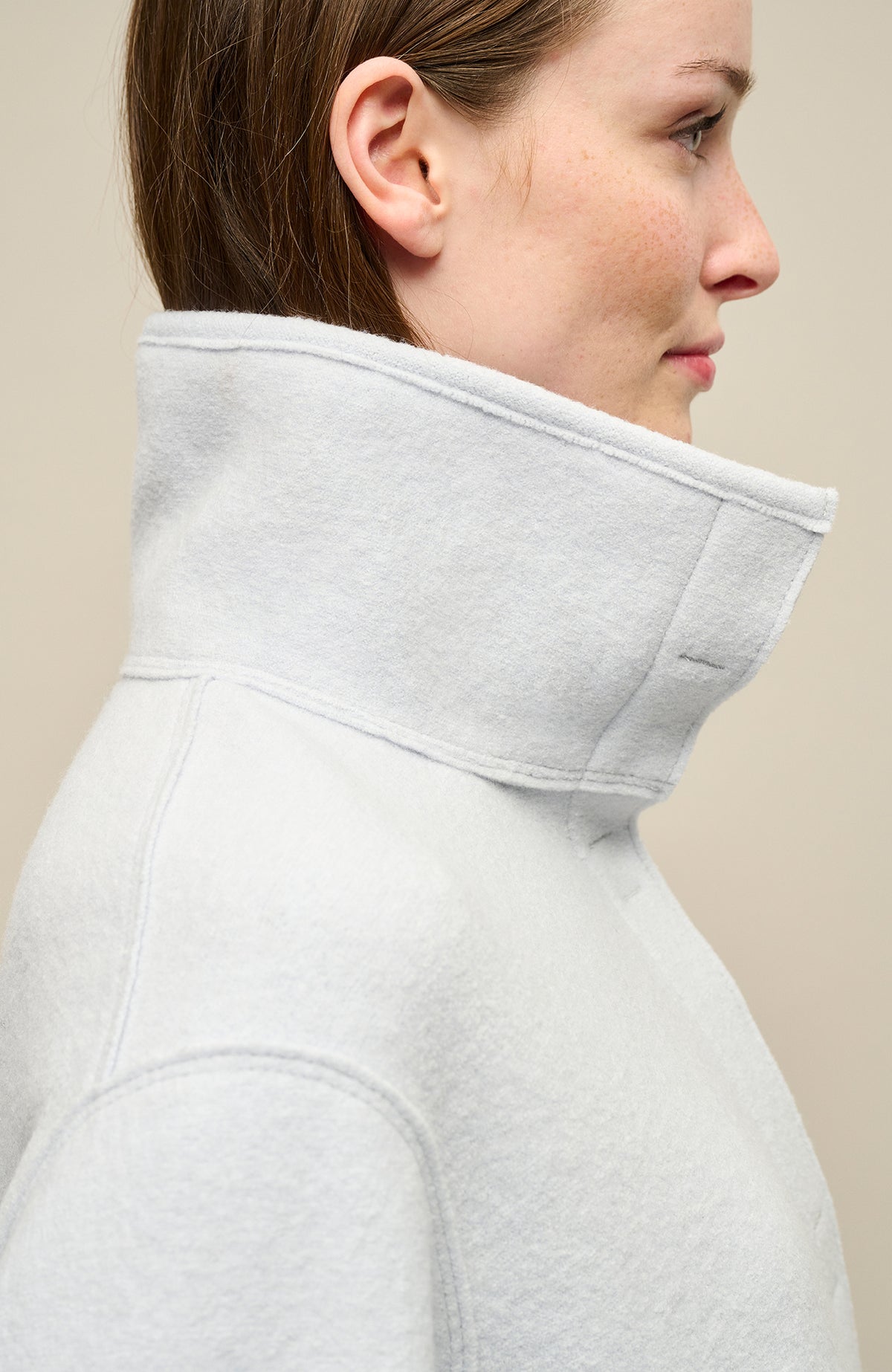 Delia Boiled Wool Cape Jacket