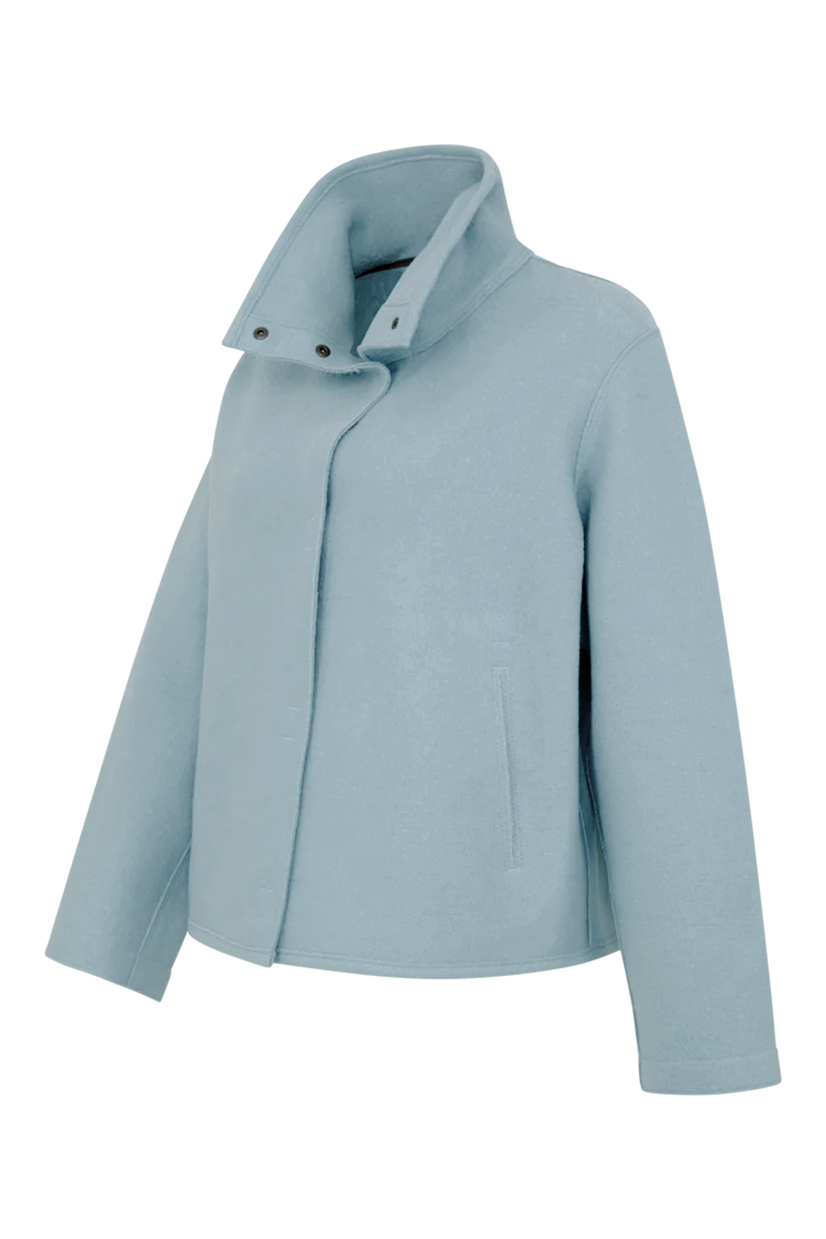 Delia Boiled Wool Cape Jacket