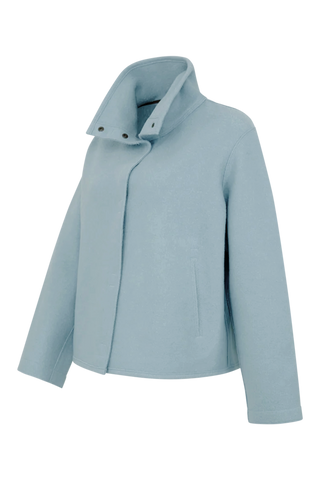 Delia Boiled Wool Cape Jacket