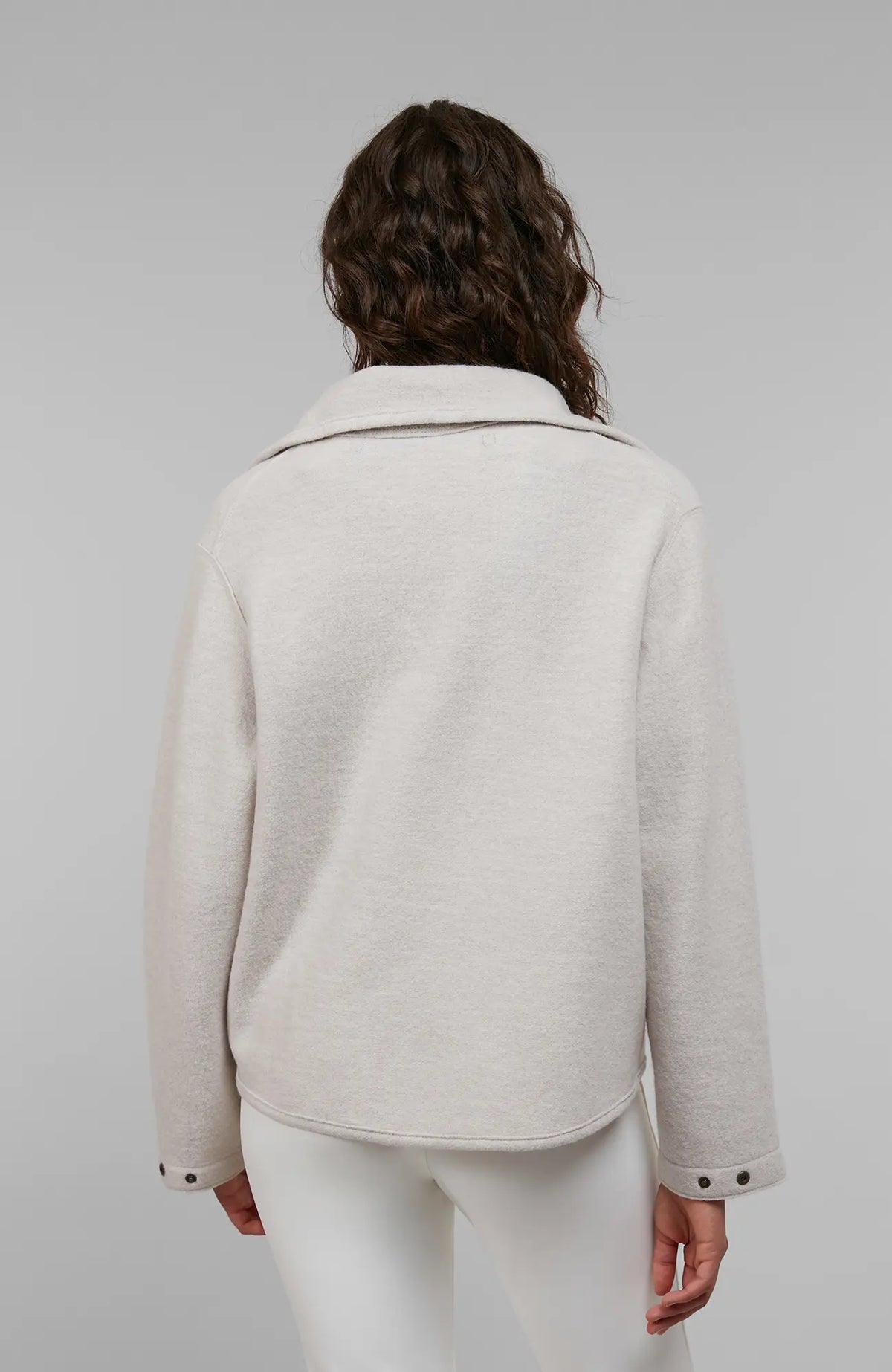 Delia Boiled Wool Cape Jacket