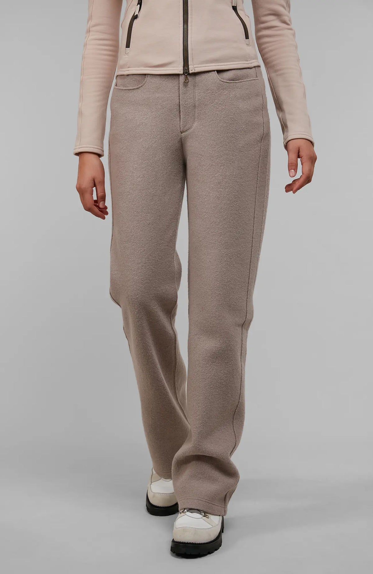 Rose Boiled Wool Pants