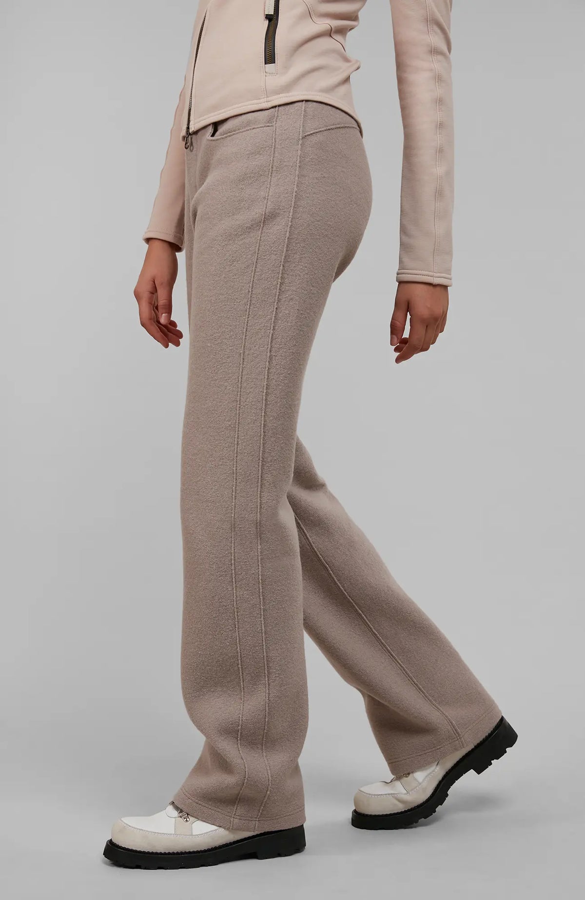 Rose Boiled Wool Pants