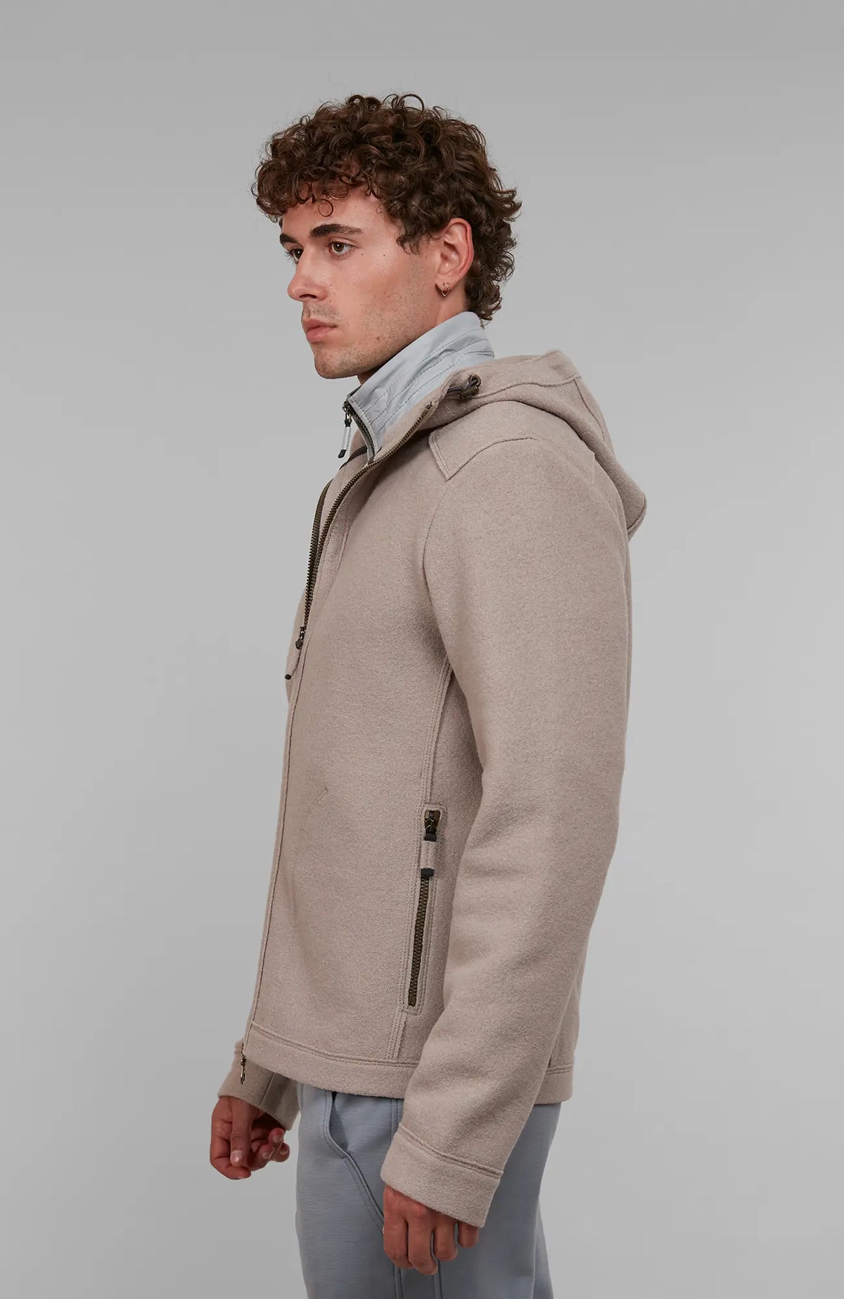 Phil Boiled Wool Hooded Jacket