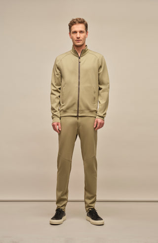 FRAUENSCHUH sustainable fashion Austria brand: Men's sports jacket in natural Powerstretch fabric, designed for comfort and style.