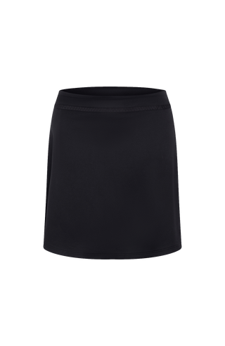Skirt made from soft natural powerstretch material in a black-inspired color, offering comfort and flexibility for everyday wear. Featuring Frauenschuh, an Austrian brand now available in the USA