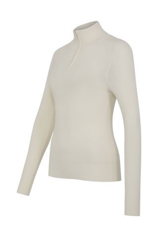 Damen Unterziehshirt Modell 713560 Jean-MV in creme Seitenansicht, aus feinster Merinowolle von Frauenschuh