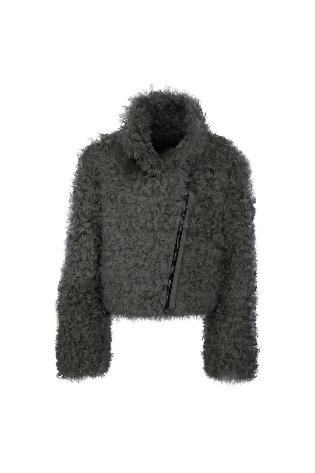 Ada Curly Shearling Biker Jacket