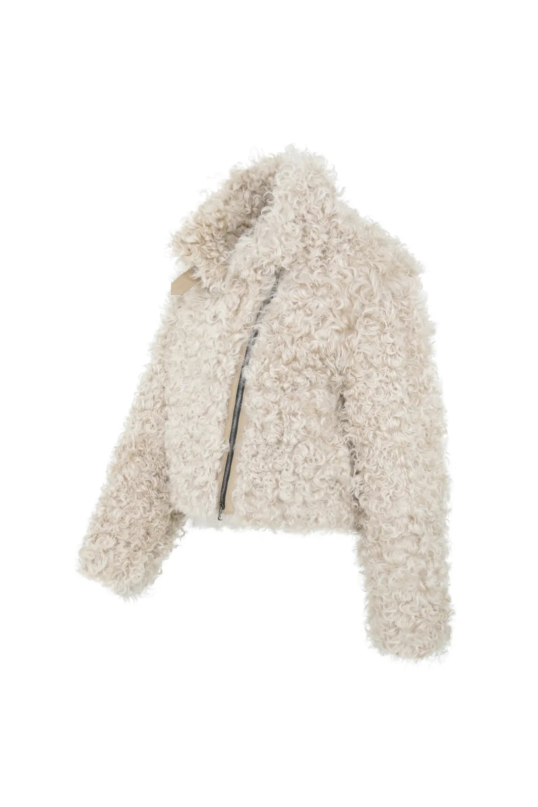 Ada Curly Shearling Biker Jacket
