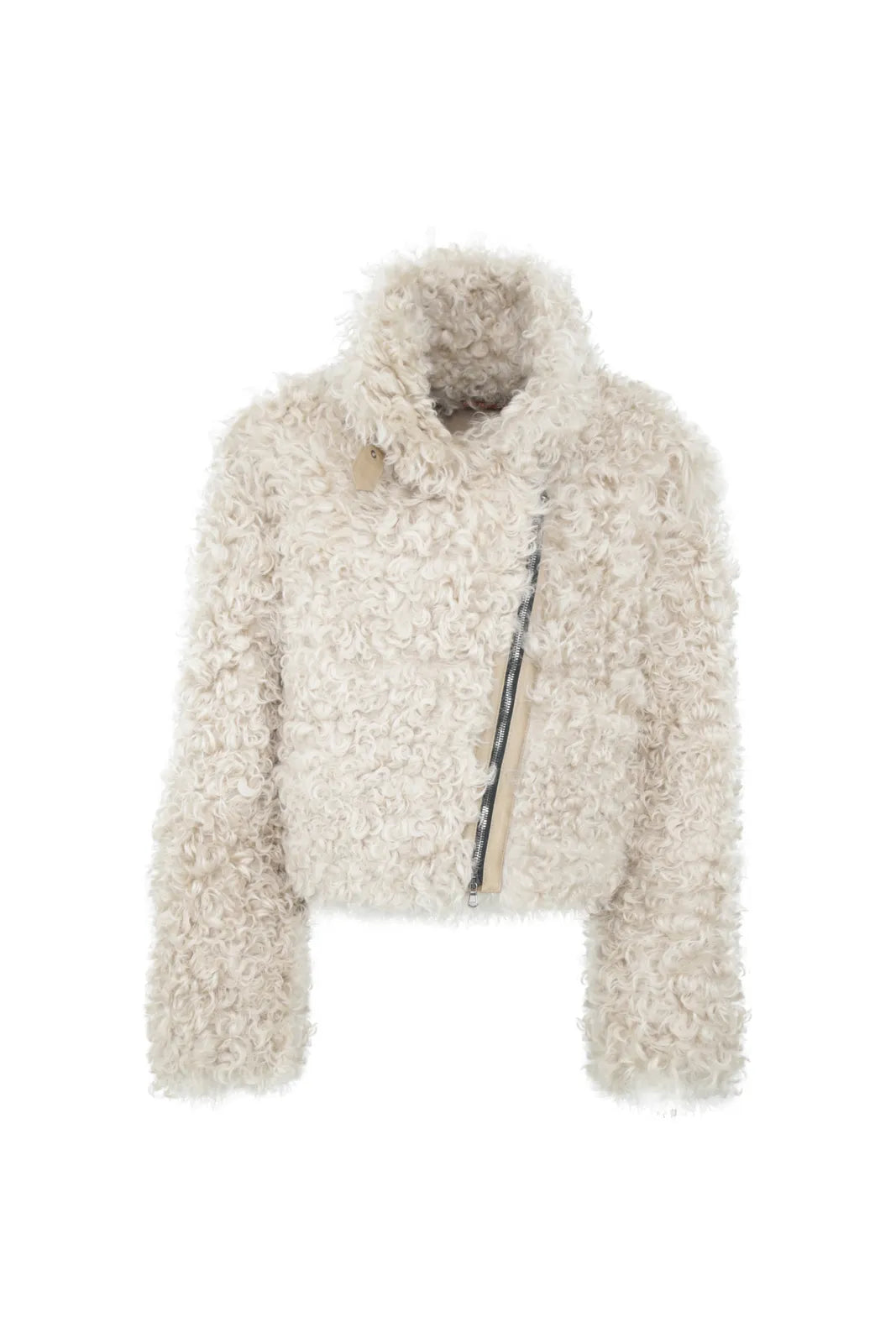 Ada Curly Shearling Biker Jacket