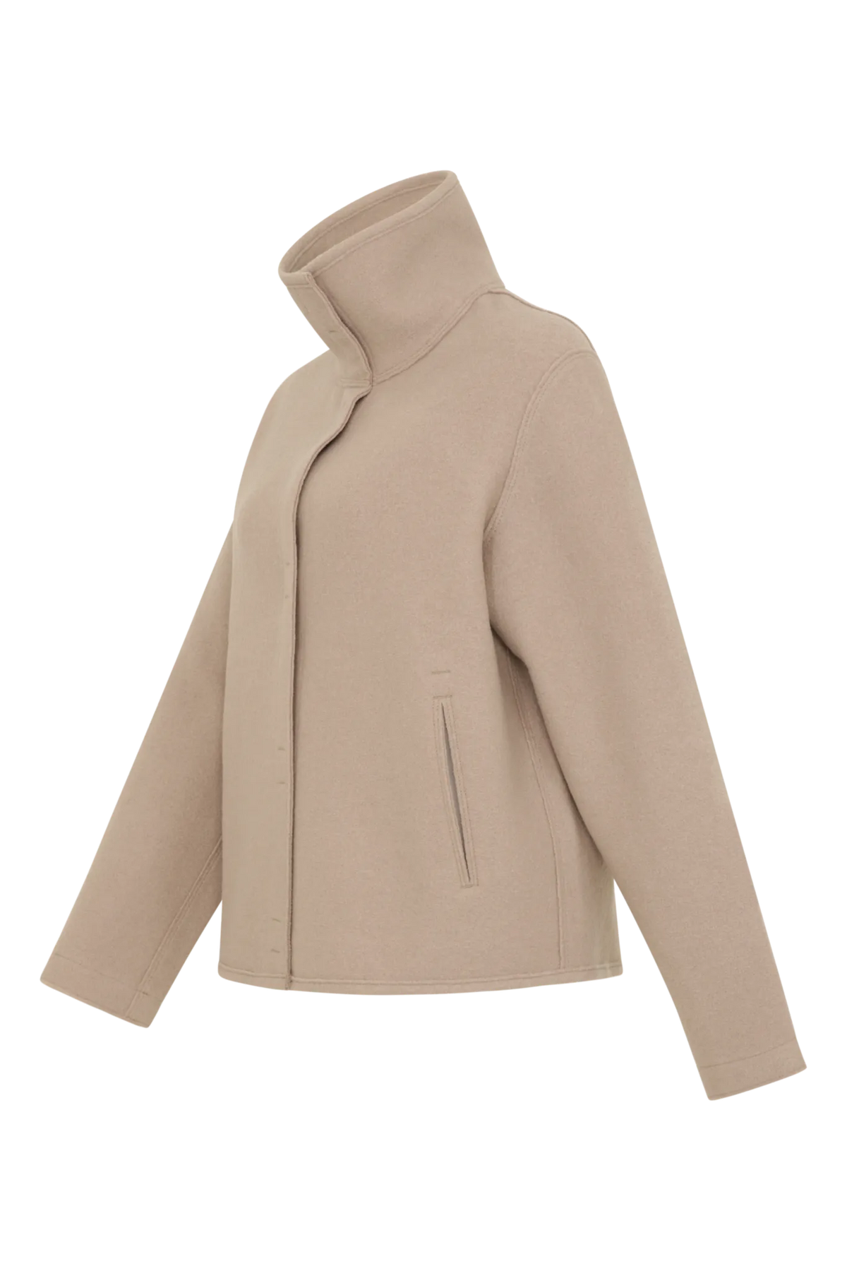 Delia Boiled Wool Cape Jacket