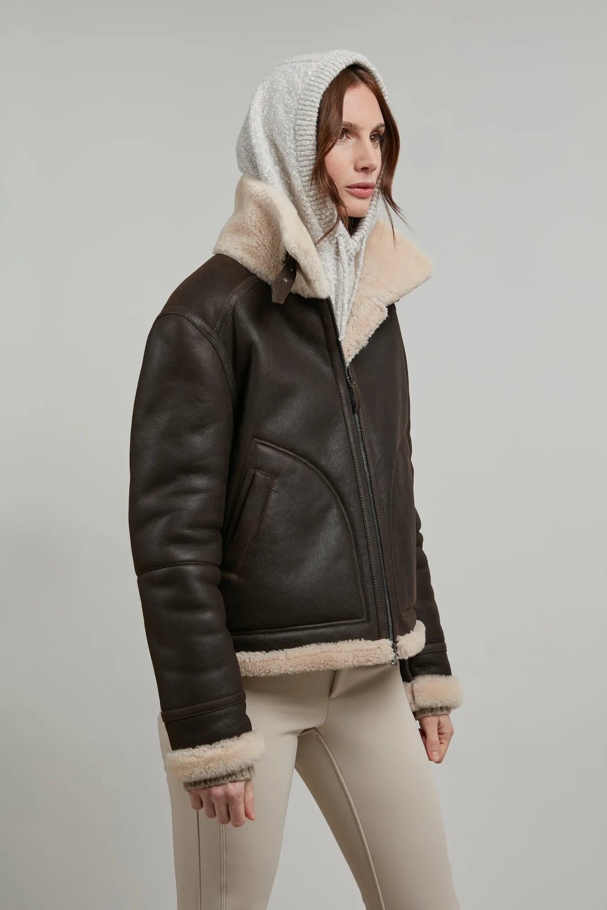 Miray Shearling Biker Jacket