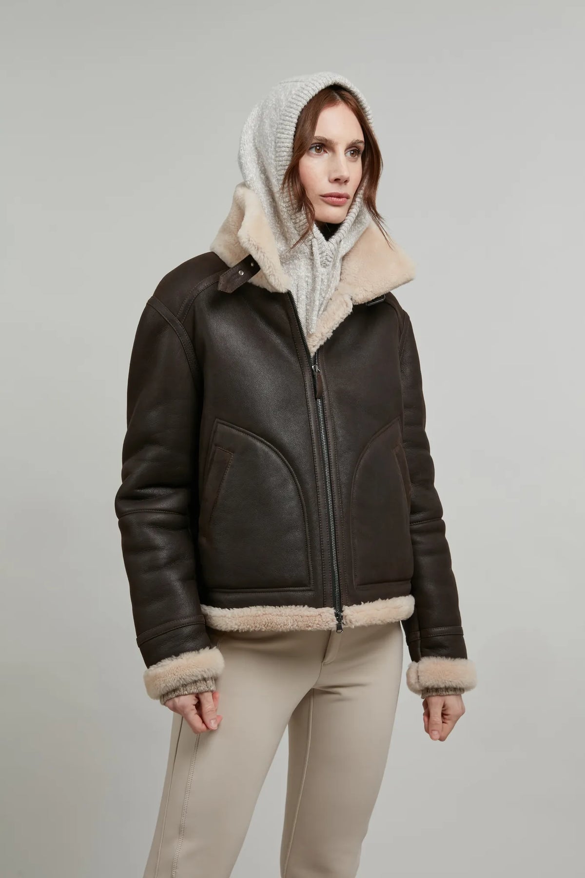 Miray Shearling Biker Jacket
