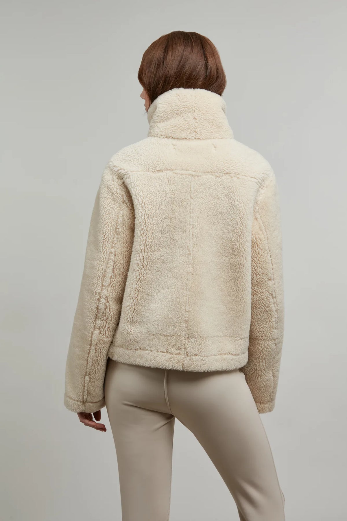 Jolina Shearling Biker Jacket