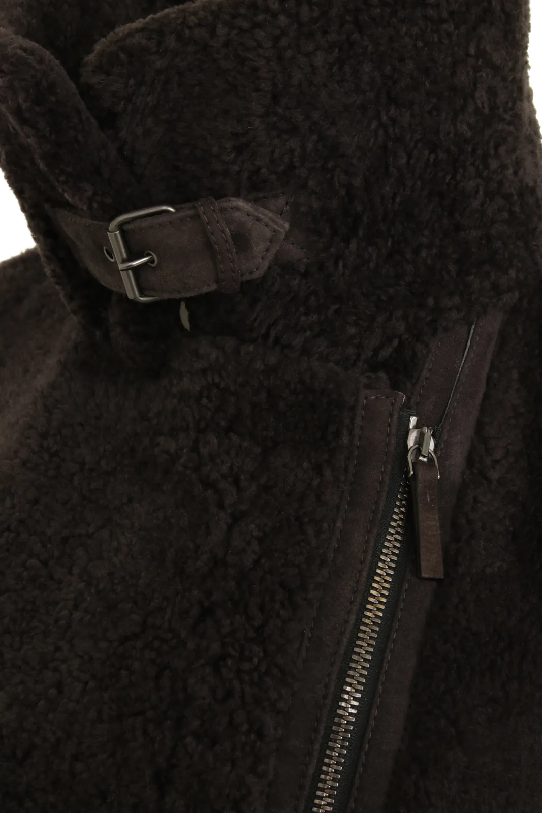 Jolina Shearling Biker Jacket
