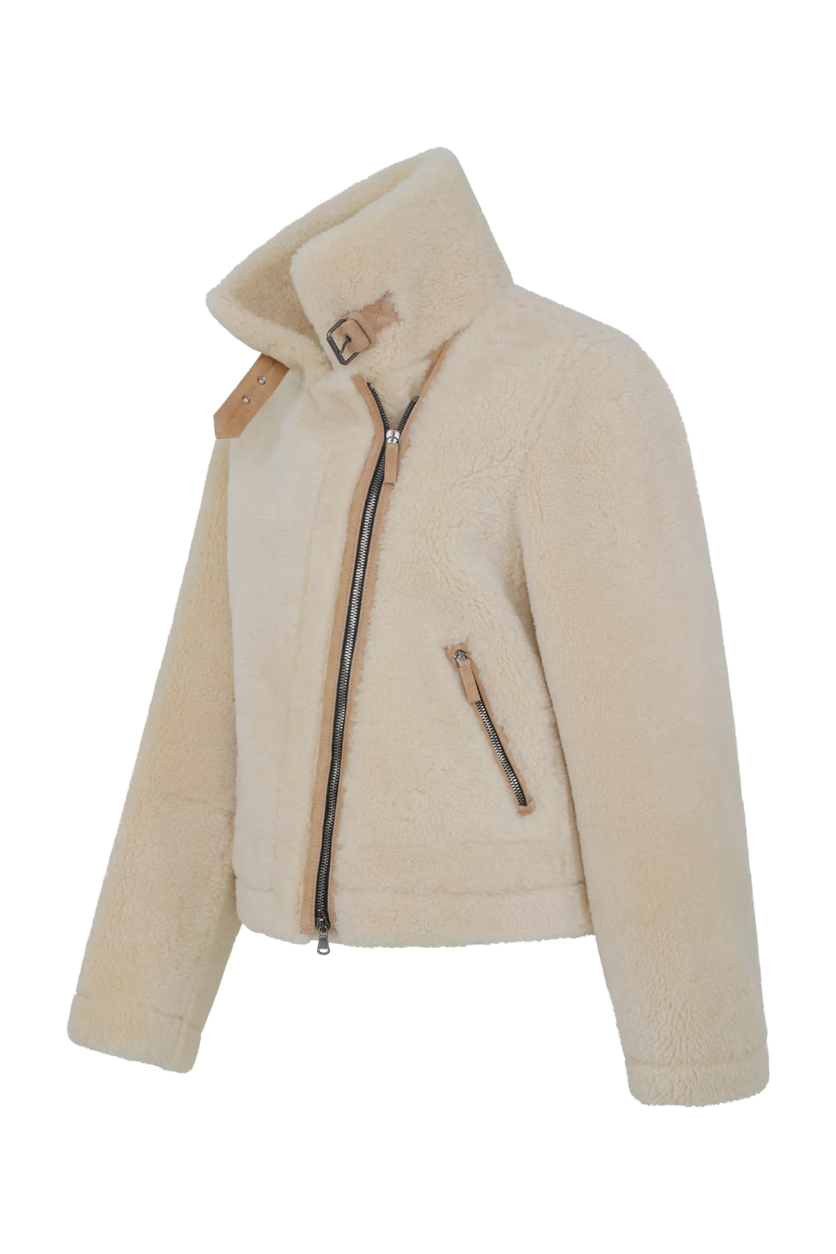 Jolina Shearling Biker Jacket