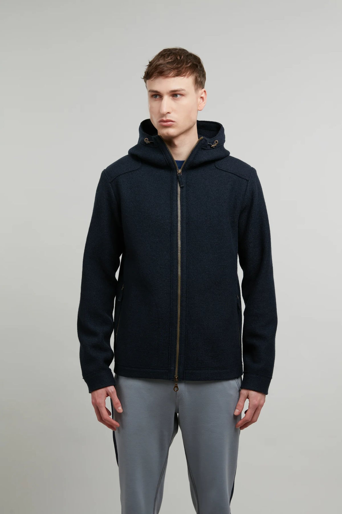 Phil Boiled Wool Hooded Jacket