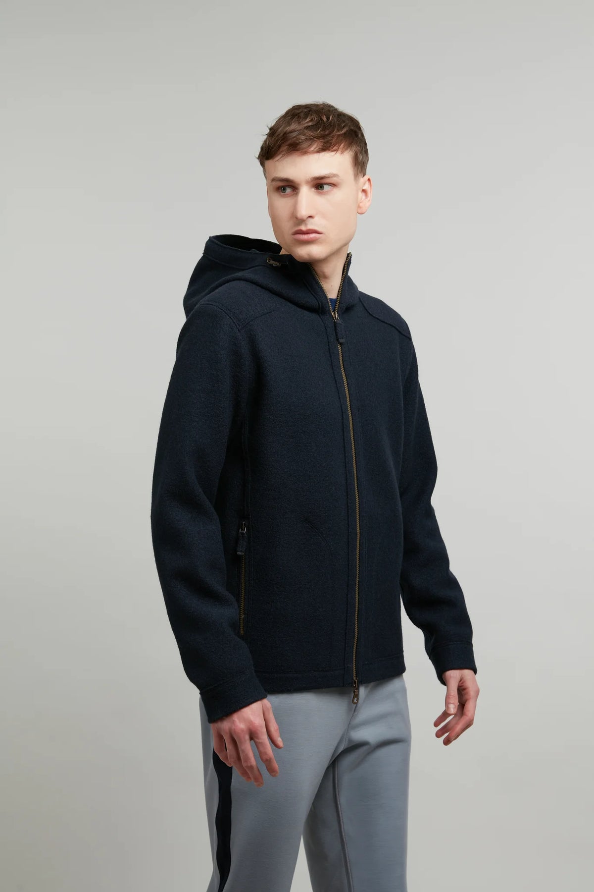 Phil Boiled Wool Hooded Jacket