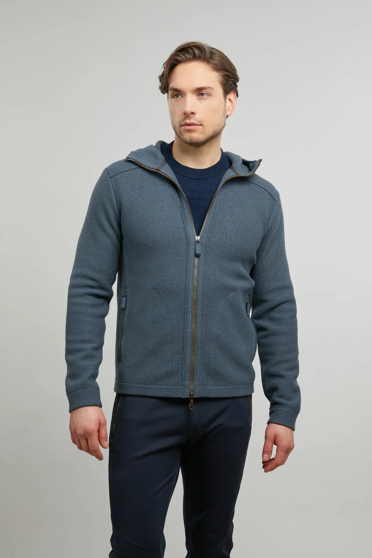 Phil Boiled Wool Hooded Jacket