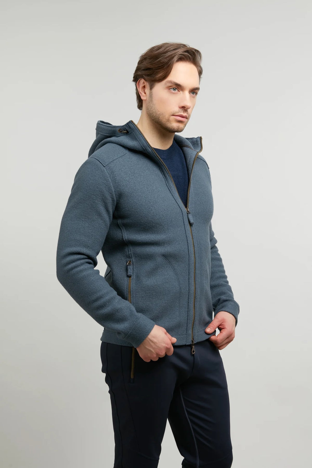 Phil Boiled Wool Hooded Jacket