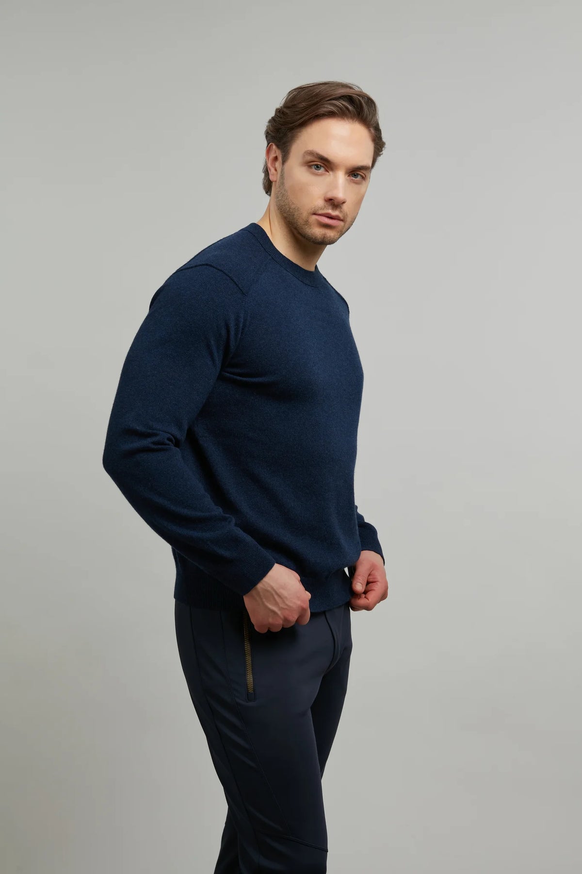 Sebastian Cashmere Crewneck Sweater