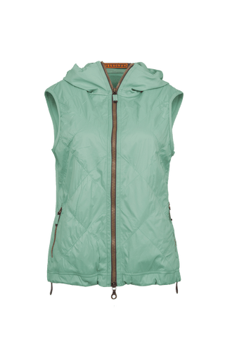 Sleeveless quilted vest from Frauenschuh in fresh colors.
